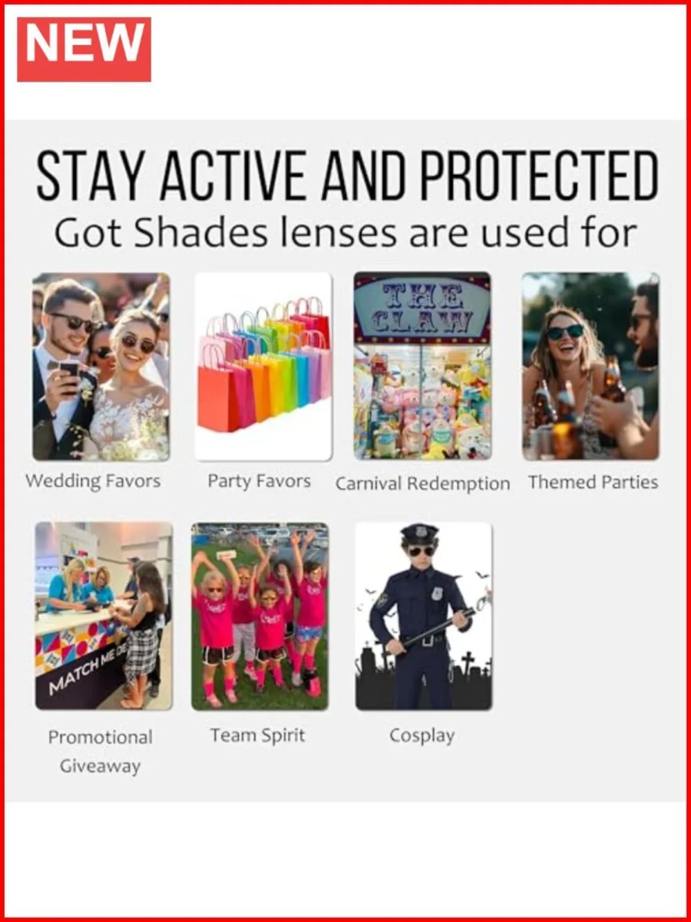 4-Pack Aviator Sunglasses, 100% UV Protection, Unisex, Polycarbonate Lenses